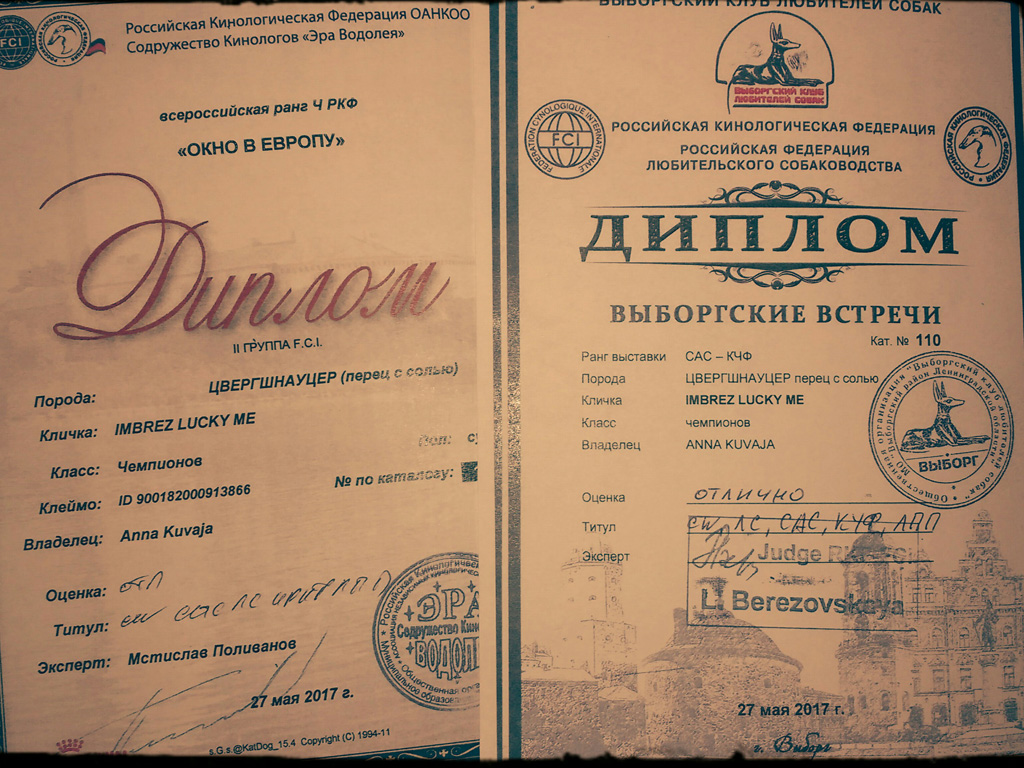 RUS-RKF diplomas
